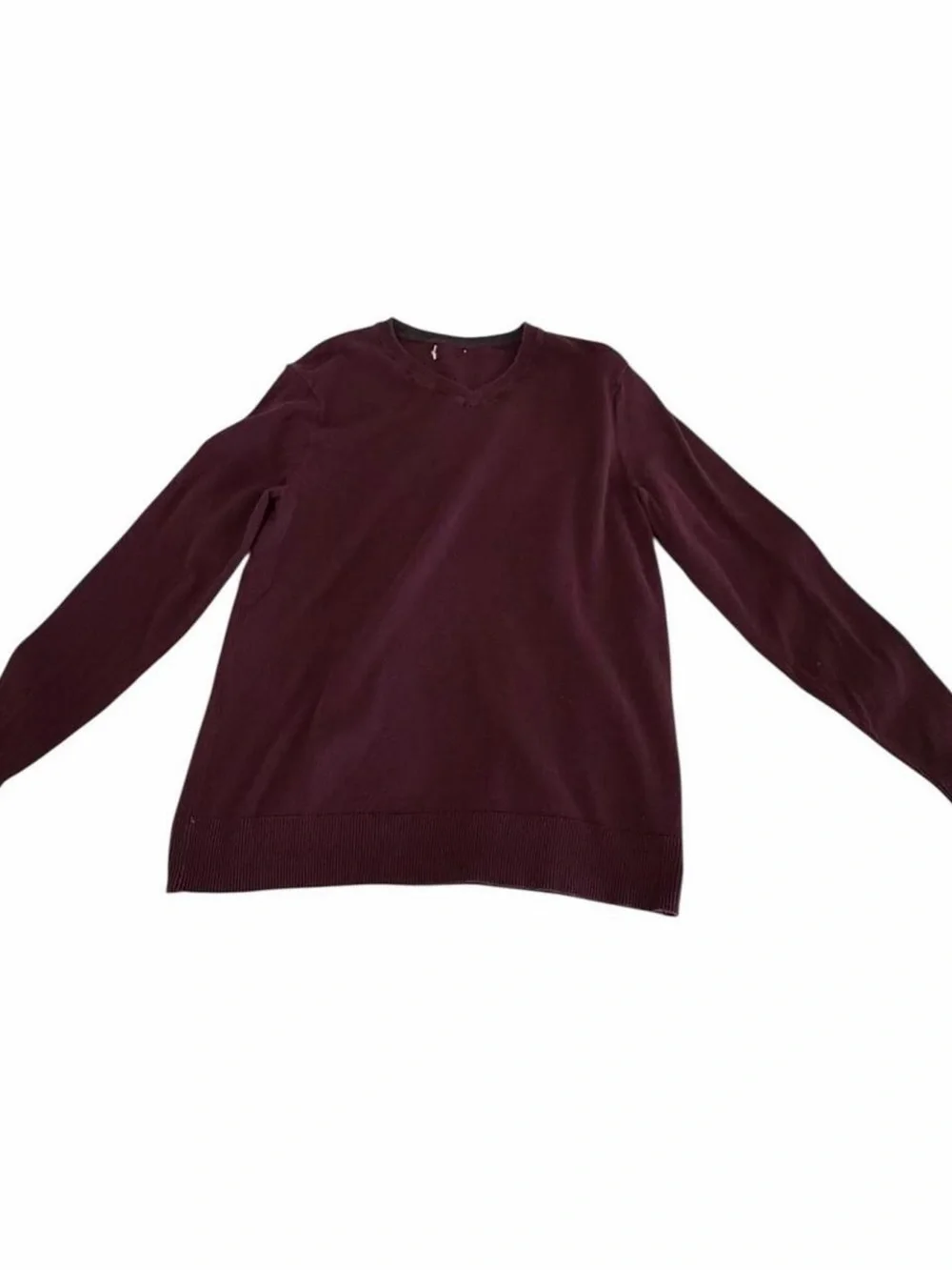 Old Navy Men’s Burgundy V-Neck 100% Cotton Sweater Small